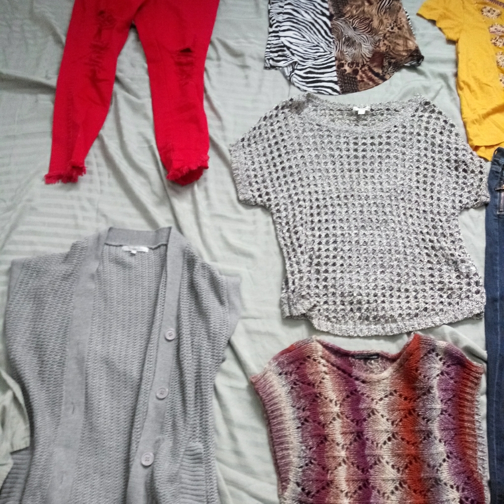 Miscellaneous pants,shirts, skirts,Shoes Etc..